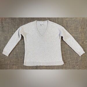 Joie Light Gray V-neck Sweater, Size S, Wool/Cashmere/Polyester, So Soft